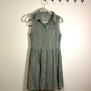 Sage green lace dress